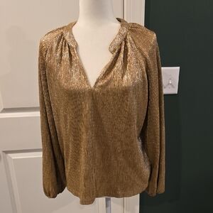 LOFT Shimmering Gold Blouse